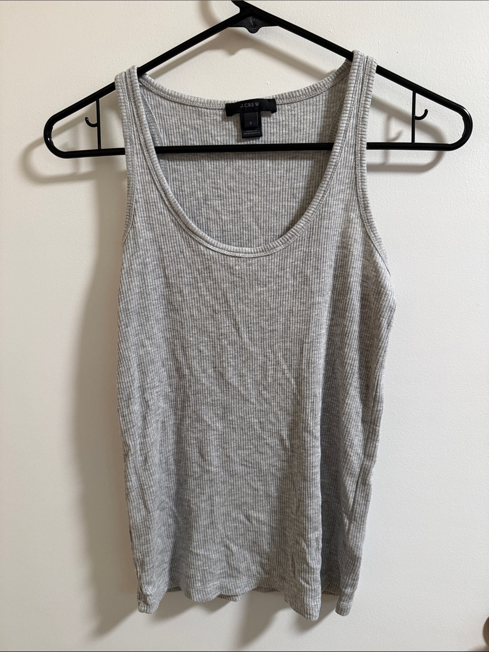 J. Crew Light Gray Ribbed Tank Top